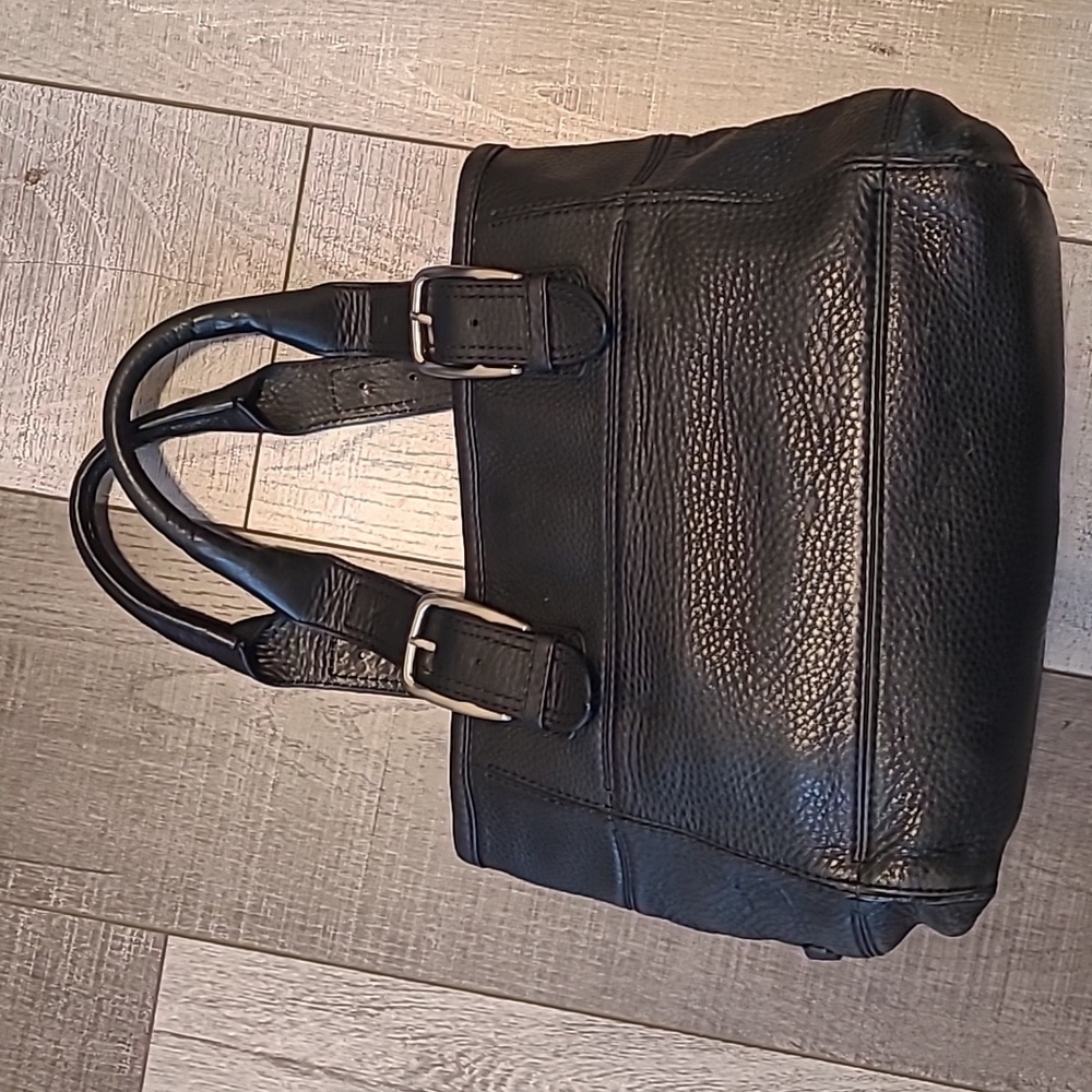 Cole Haan  Black Pebbled Leather Purse Handbag